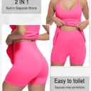 Tennis Dress for Women Athletic Golf Dress with Built in Separate Shorts Backless Workout Dress with Adjustable Straps Pink (M)