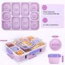 Caperci Original Snackle Box Container - 10-Compartment Snack Divided Serving Tray with Lid & Handle, 2 Dressing Containers, Perfect for Picnic Party, Leak-Proof, Dishwasher Safe, BPA-Free (Orchid)
