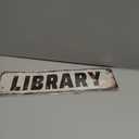 Library Vintage Home Tin Plaque Books Reading Wall Decor, Metal Street Signs 4X16 Inch