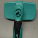 Hertzko Dog Brush for Shedding - Self Cleaning Slicker Brush for Dogs and Cats - Gently Removes Loose Hair, Tangles, and Dirt - Grooming Comb Suitable for Long or Short Coats - Aqua