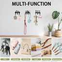 Vase Flowers Metal Key Holder for Wall Cookware Mini Key Hook Organizer Rack Key Hangers Wall Decorative with 3 Hooks for Entryway Front Door Hallway Kitchen Office Bag Clothes Key Hanging
