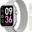 Fitness Smart Watch for Women Men: Smartwatch with SpO2 Blood Oxygen/Heart Rate Monitor, Sleep Tracking, Bluetooth Calls for iPhone Android, 120+ Sports Modes, IP68, 2 Bands 30-Day Battery Life