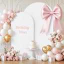 White Arch Backdrop Cover for Wedding, Set of 2 Stretchy Spandex Fitted Arch Stand Cover for Baby Shower, Birthday Party Decor, Chiara Backdrop Cover with Double-Sided Design(7.2FT 6FT, White)