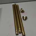 YNL Shower Curtain Rod 34-82 Inches (2.8-6.8ft) Adjustable Spring Shower Rod No Drilling, Non-Slip, Never Rust, Stainless Steel, Suitable for Bathroom Window Living room, Gold