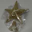 Blulu 10 Inches Gold Christmas Star Topper Xmas Tree Topper Glitter Treetop Star for Christmas