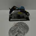 Enventor 7-1/4-Inch Circular Saw, 10A Pure Copper Motor Electric Circular Saws with Laser Guide, 2 Blade Saws (40T/24T), Adjust Cutting Angle from 0 to 90, Single Handed Bevel, 5800RPM, Blue
