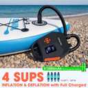Electric Paddle Board Pump Rechargeable, 20PSI SUP Pump 12000mAh Paddleboard Pump with Inflation & Deflation, Auto-Off, Portable Air Pump for Inflatables, Kayak and Air Mattress