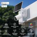 Tapo SolarCam 1080p Outdoor Wireless Security Camera - Battery Power with Solar, Person Detection, Subscription-Free Local Storage or Optional Cloud, Works with Alexa & Google Assistant, C402 KIT (White)
