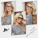 JM 3 Pack Reading Glasses for Women, Oversized Fashion Blue Light Blocking Computer Readers (3 Pack Mix, 4.0 x)