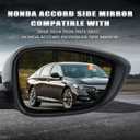Right Passenger Side Mirror Compatible With Honda Accord 2018-2022 with Turn Signal Light Power Glass Heated with Blind Spot Detection 8-Pins Replaces 76201TVAA31ZJ | 76208TVAA42