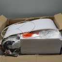 USumkky 20.5" White Modern Ceramic Bedside Lamp Set of 2 for Bedroom Decor Farmhouse Table Lamp for Living Room Office Dorm