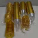 Didaey 45 Pcs Disposable Plastic Wine Glasses 6 oz Party Wine Cups Hard Plastic Drinking Glasses with Stem Stackable Stemmed Goblets for Champagne Dessert Wedding Home Toasting(Gold Rim)