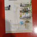 Moforoco 3-Pack Shower Caddy Basket Shelf with Soap Holder, No Drilling Traceless Adhesive Shower Wall Shelves, Rustproof Gold Bathroom Shower Storage Organizer