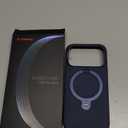 TORRAS Q3 Silicone 360 Spin for iPhone 17 Pro Case with Stand, Fit for MagSafe, Magnetic Ring Kickstand with Camera Control, Liquid Silicone Rubber Soft Phone Case for iPhone 17 Pro 6.3'', Deep Blue