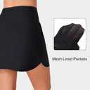 ANIVIVO Women's 17" Swim Skirt High Waisted Bathing Suit Skirt Tummy Control Swimsuit Bottoms for Women with Zipper Pocket