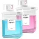 2 Pack Laundry Detergent Dispenser, 61oz Detergent Dispenser, Refluxable Laundry Detergent Container, Plastic Liquid Laundry Detergent Dispenser for Laundry Room Organization with 6 Labels