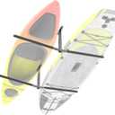 WALMANN Ceiling Kayak Storage Rack for Garage, Heavy-Duty Overhead Kayak Hanger Holds 2 Kayaks, Snowboards, Surfboards, Paddleboards & SUPs, Space-Saving Ceiling-Mount Storage Rack