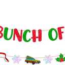 Jolliest Bunch of Assholes Funny Christmas Banner and Snowflake Garland Banner for Merry Christmas Holiday Decoration