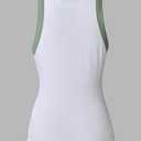 Tank Tops for Women Summer Sleeveless Round Neck Basic Cami Top Slim Knit Ribbed Racerback Blouses (White, XXL)