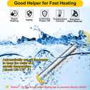 Treela 2 Pcs Immersion Water Heaters Portable Electric Submersible Pool/Hot Tub Heater with 304 SS for Bathtub, Bucket, Basin 5 Gallon Water in Minutes(Yellow,2000W)