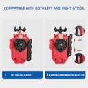 2 Pack String Launchers and Grips, Battling Burst Launcher, Left/Right Spin, Only Compatible with Burst, Two Launch Modes Gyros(Black+Red)