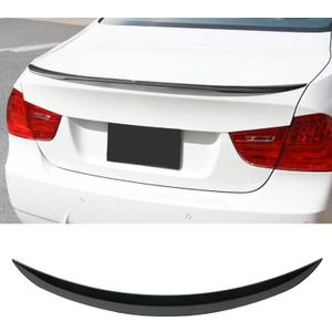 KHK E90 Rear Spoiler, Gloss Black Rear Trunk Spoiler Wings, ABS Material MP Style Rear Spoiler Wing Lid Fits for 2006-2011 BMW E90 3-Series 4 Door Sedan & 2008-2011 for BMW M3 Sedan