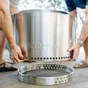 Solo Stove Yukon Stand - Durable 304 Stainless Steel, Heat-Resistant, Portable Elevated Fire Pit Accessory for Safe Use on Decks and Camping - Ideal for Smokeless Fire Pits and Outdoor Fireplaces