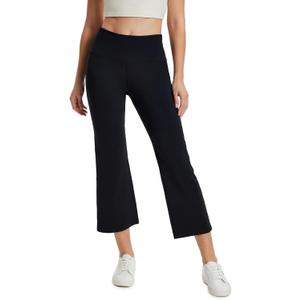 Yogipace Women's Capri Yoga Pants High Waisted Cropped Flare Leggings for Travel, Casual and Lounge, XL