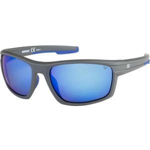 Caterpillar mens Motor Polarized Sunglasses Rectangular Sunglasses (Matte Solid Gray)