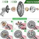 10 Inch Unbreakable Wired Trimmer Blade for Weed Eater, Steel Wire Rotary Brush Cutter Trimmer Head, Weed Eater Head for Weed Eater, Brush Cutter, Weed Wreckers, Moss Grass Rust Removal