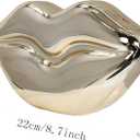 Lip Acrylic Clutch Purse for Women Glitter Acrylic Evening Handbag Lip Shoulder Crossbody Bag for Wedding Prom