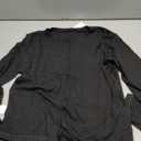 Gleeneat Womens Ribbed Long Sleeve Going Out Tops Button Down Up Cardigan Sweaters Lightweight Regular Length Cute Cardigan (Black, XL)