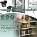 Stainless Steel Table with Wheels for Food Preparation and Work | Multi-Size Optional, Three-Layer Variable Two-Layer Metal Commercial Workbench Outdoor, Restaurant, Kitchen