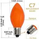 Couah C7 Christmas Lights, 25Ft Ceramic Vintage Christmas Lights with 25 Multicolor C7 Bulbs, Hanging for Xmas Tree Party Backyard Wedding Party Decor- Green Wire