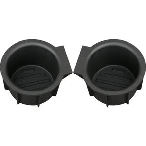 TQPONLY Flow Through Center Console Cup Holder Insert Replacement-Compatible with 2009-2014 Ford F150 Truck/2010-2014 Lincoln Mark LT | Replaces 41015 9L3Z-1513562-CB 9L3Z1513562CB (2 Pcs)