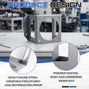Hicarer Mounting Bracket for 4-3/4 inch Circular Differential Pressure Gauges, Heavy-Duty Steel Surface Mount Plate, Industrial Gauge Bracket for HVAC and Laboratory Instruments