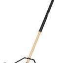 Harper 24 Inch Indoor Push Broom, Premium Heavy Duty Smooth-Surface Floor Cleaning with Flagged Bristles, Home and Garage Sweeping, Gray