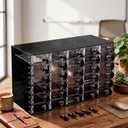 Layhit 30 Slots Cell Phone Locker Box for Classroom, Back to School, Black, 19.69"D x 11.81"W x 7.87"H