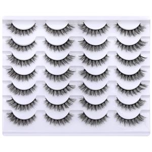 Newcally Cat Eye Lashes Natural Look False Eyelashes Short Wispy 3D Volume Fake Eye Lashes Pack 14 Pairs