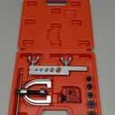 Brake Line Flaring Tool Kit, 3/16", 1/4", 5/16", 3/8" and 1/2” Double & Single Tubing Flare Tool for Copper and Aluminum Fuel Line Tube