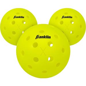 Franklin Sports X-40 Outdoor Pickleballs - Official Ball of USA Pickleball, APP Tour + US Open - Regulation Size (2 Count, Yellow), + 2 TCA Tennis Balls 
