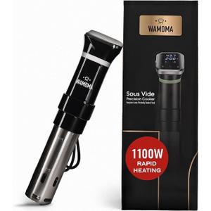 Sous Vide - Precision Cooker with Immersion Circulator & Free Cookbook, 1100W Ultra-Quiet Motor, IPX7 Waterproof, Smart Chip Technology, Perfectly Cooked Meals, Universal Clip Design