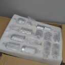 Yaomiao 30 Pcs Vases Bulk Colored Flower Glass Bud Vases Valentine Vintage Colored Glass Bottles Colorful Rustic Embossed for Home Wedding Table Decorations Gifts(Silver Series)