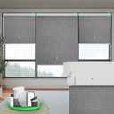 Motorized Blinds with Remote, Blackout No Drill Cordless Smart Roller Shades, Automatic Blinds for Windows, Grey,31" W x 72" H