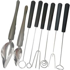 6 Candy Dipping Tools Chocolate Dipping Fork Spoons Set 2 Culinary Drawing Decorating Spoon Set,Stainless Steel Chef Art Pencil Plated Decoration Kit for Decorative Plates Cake Coffee