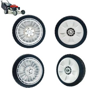 4 Pack Lawn Mower Wheels, HRR216K9VKAA Wheels, Fit for Honda HRR216 HR215 HRT216 HRB215 HRR2168vka etc 21 Inch Lawn Mower,2 Rear Wheels 42710-VE2-M02ZE, 2 Front Wheels 44710-VL0-L02ZB 