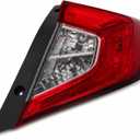 Nakkaa Outer Tail light Halogen W/O Bulbs Compatible with Civic Sedan 2016-2020 Right Side Tail Lamp HO2805110 33500-TBA-A01