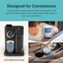 NOVA CERAMICS Travel Mug - Ceramic Coffee Mug With Lid Microwave & Dishwasher Safe Coffee White & Grey Tumbler - Fits In Cup Holder 12oz Coastal Drift