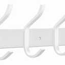 White Wall Hooks Heavy Duty, 23 Inch Coat Hooks Wall Mount with 8 Hooks, Wall Hooks Hangers for Entryway, Bathroom - for Hanging Backpack, Bag, Coat, Purse, Hat, Towel, Clothes
