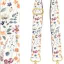 Purse Strap Replacement Belt Crossbody 1.5" Wide Golden Buckle Cute Shoulder Strap Durable Adjustable Guitar Straps for Canvas Bag Handbag Cute Watercolor Flowers